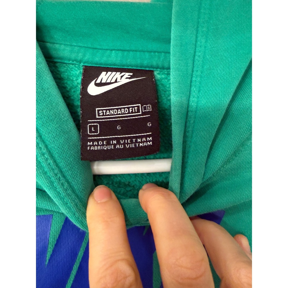 Kids Nike Green Graphic Logo Hoodie Sweatshirt Size Large - Picture 2 of 7